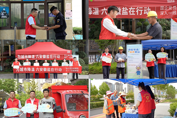 六安公司党总支开展“清凉驿站” 送清凉志愿活动